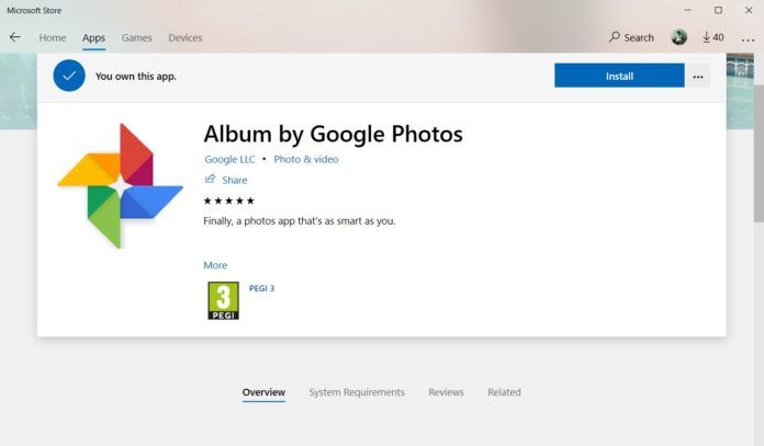 假冒Google Photos現(xiàn)身微軟商店惡評數(shù)月未被處理